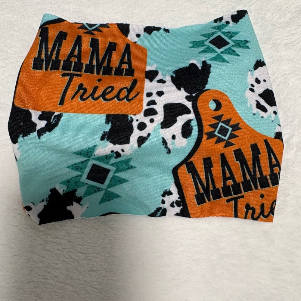Boutique Mama Tried Bummies & Bow Set 0-3M Cow Print Western EUC - Picture 4 of 4